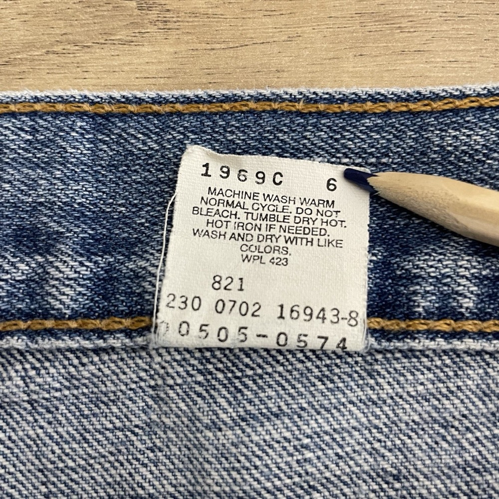 Levis 505 Straight Denim Jeans Mens Tag 38x30 - Actual 37x27 - Picture 4 of 9